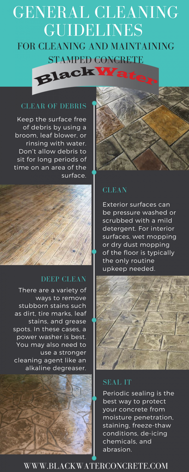 Guidelines for Cleaning and Maintaining Stamped Concrete Blackwater